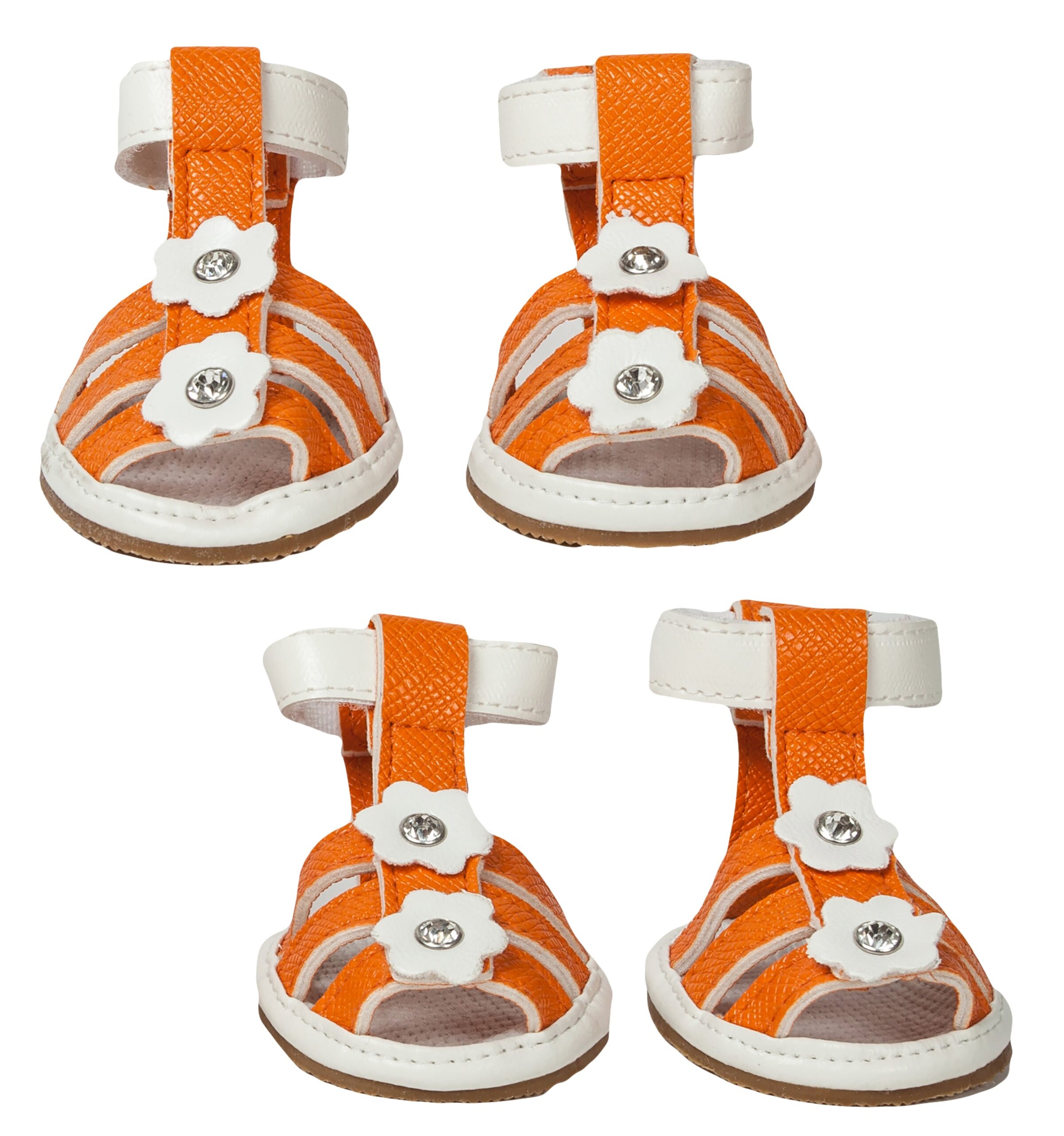 Pet Life ® 'Buckle-Supportive' PVC Waterproof Pet Dog Shoes Sandals - Set Of 4 - Image 2