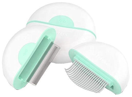 Pet Life ® 'LYNX' 2-in-1 Travel Connecting Grooming Pet Comb and Deshedder - Green - Image 2