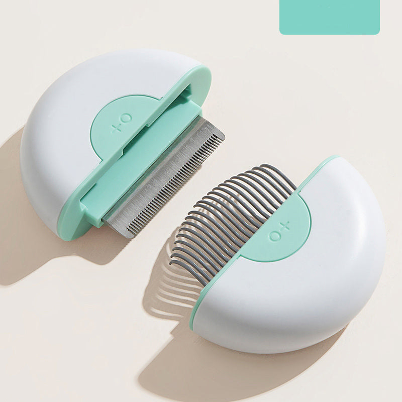 Pet Life ® 'LYNX' 2-in-1 Travel Connecting Grooming Pet Comb and Deshedder - Green - Image 4