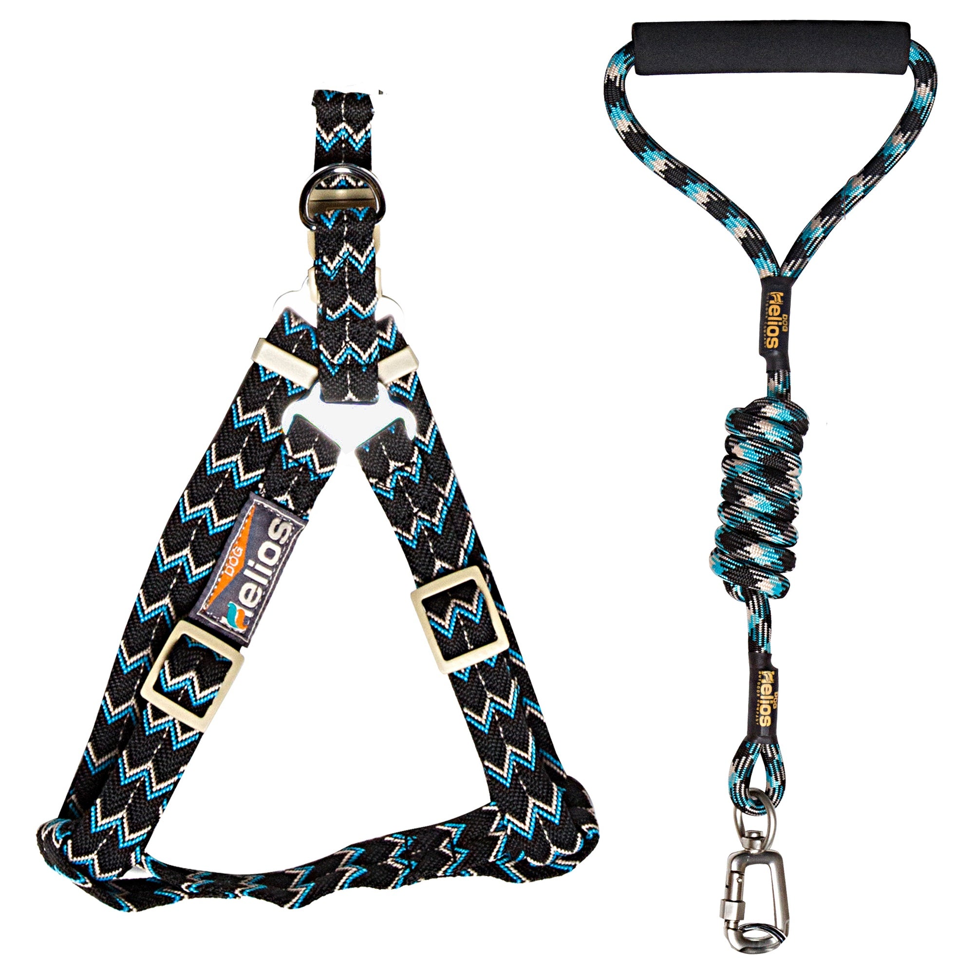 Dog Helios 'Surfside' Adjustable Dog Harness and Leash - Black - Image 2