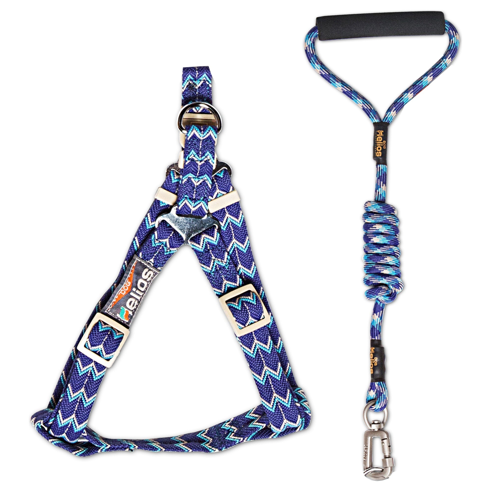 Dog Helios 'Surfside' Adjustable Dog Harness and Leash - Blue - Image 2
