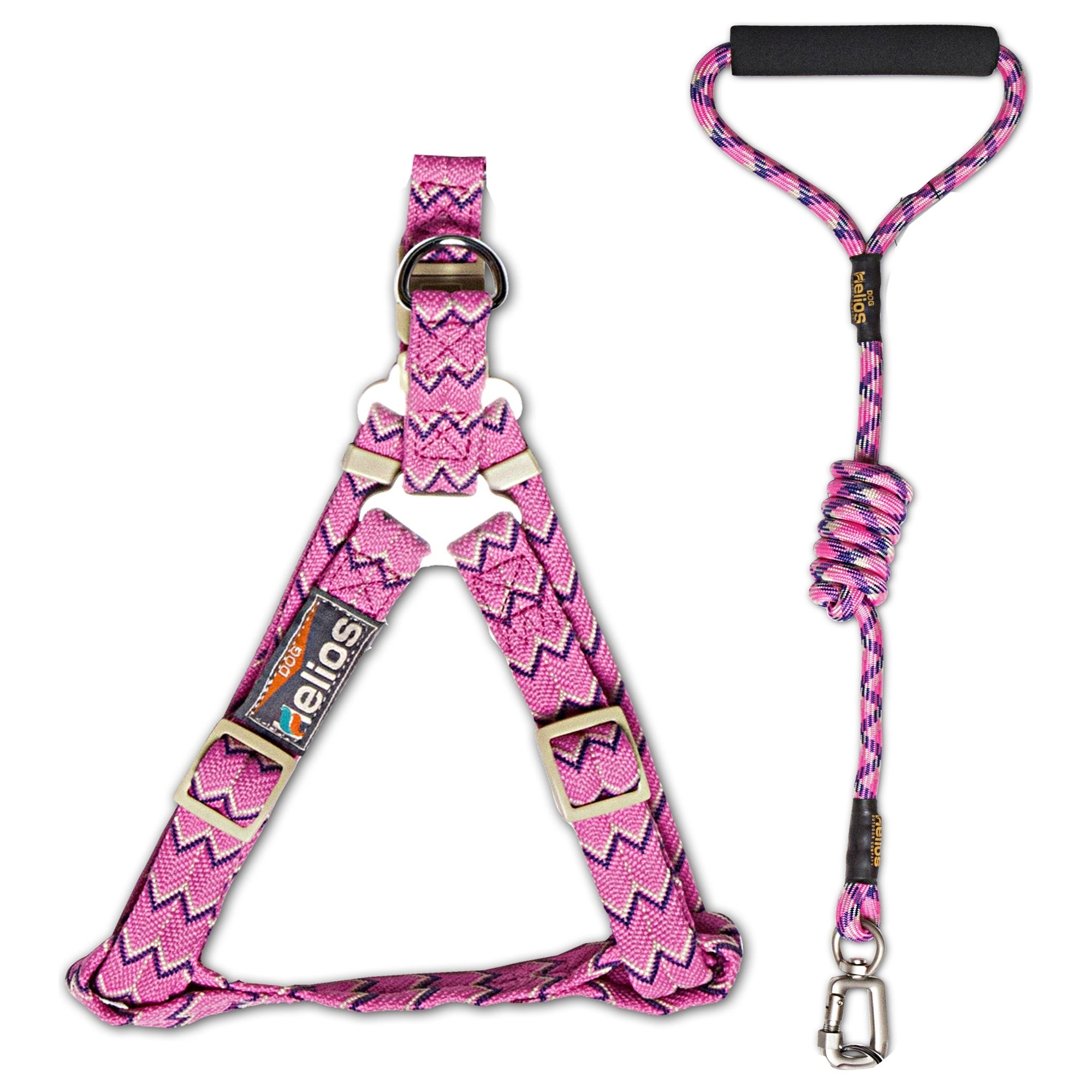 Dog Helios 'Surfside' Adjustable Dog Harness and Leash - Pink