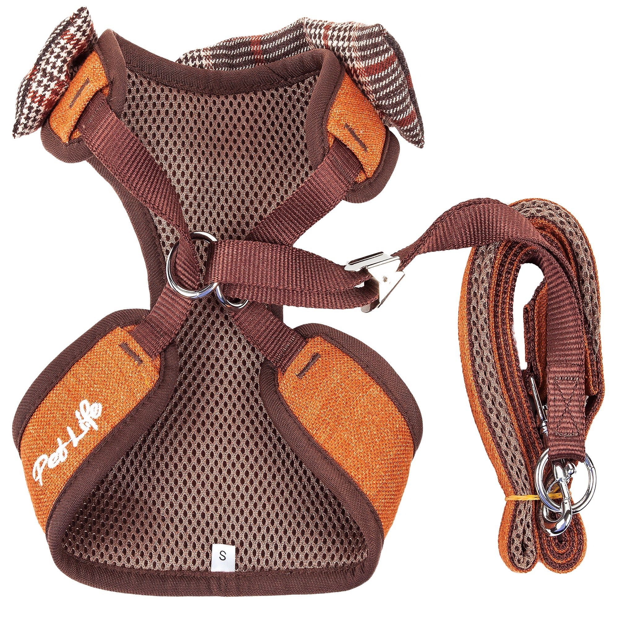 Pet Life ® Luxe 'Pawsh' 2-In-1 Mesh Reversed Adjustable Dog Harness-Leash W/ Fashion Bowtie - Image 4