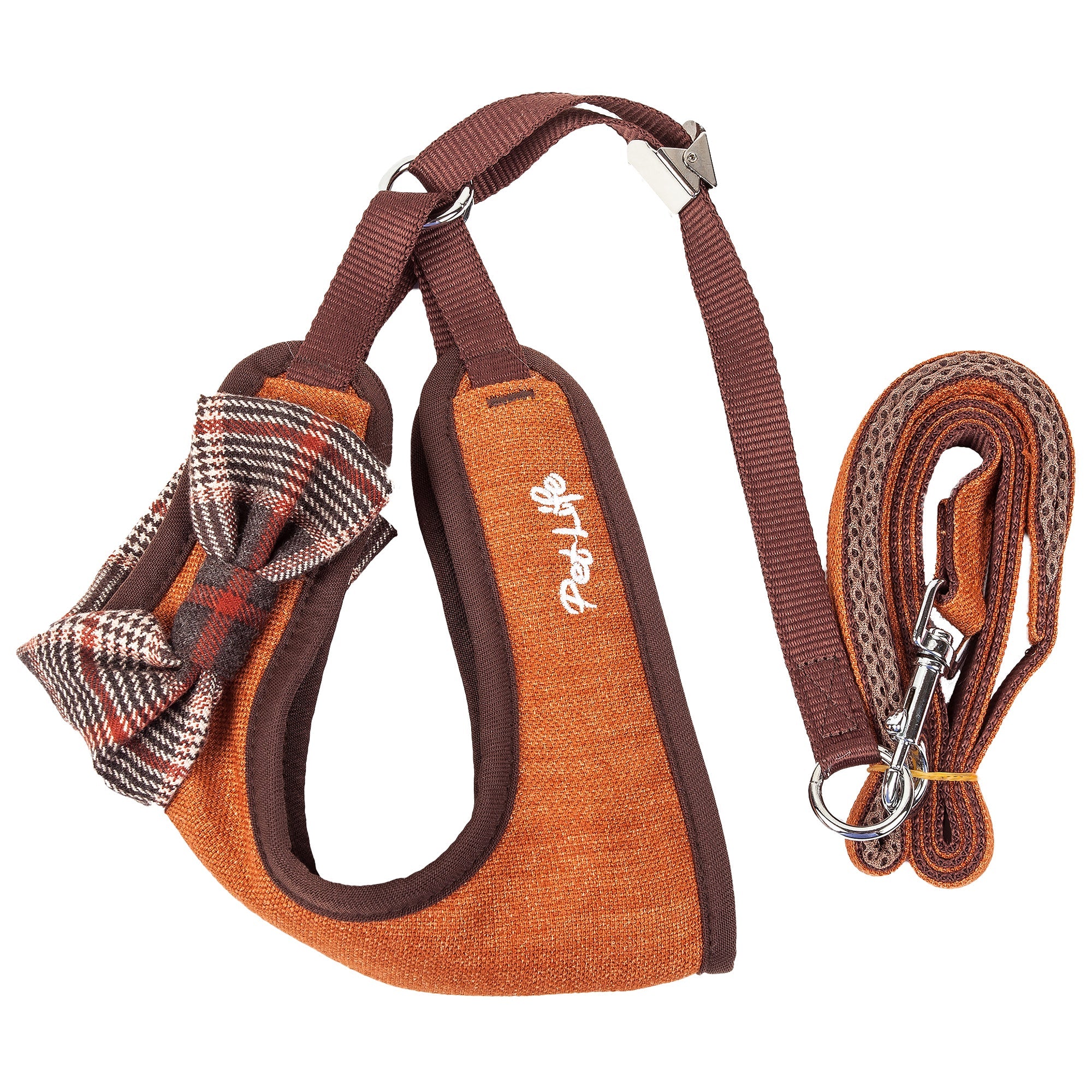 Pet Life ® Luxe 'Pawsh' 2-In-1 Mesh Reversed Adjustable Dog Harness-Leash W/ Fashion Bowtie - Image 6