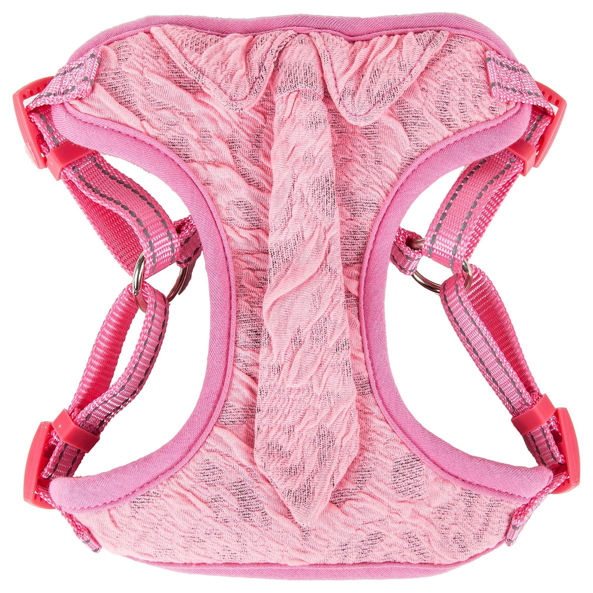 Pet Life ® 'Chichi Shaggy' Mesh Reversible And Breathable Adjustable Dog Harness W/ Shaggy Neck Tie - Image 2