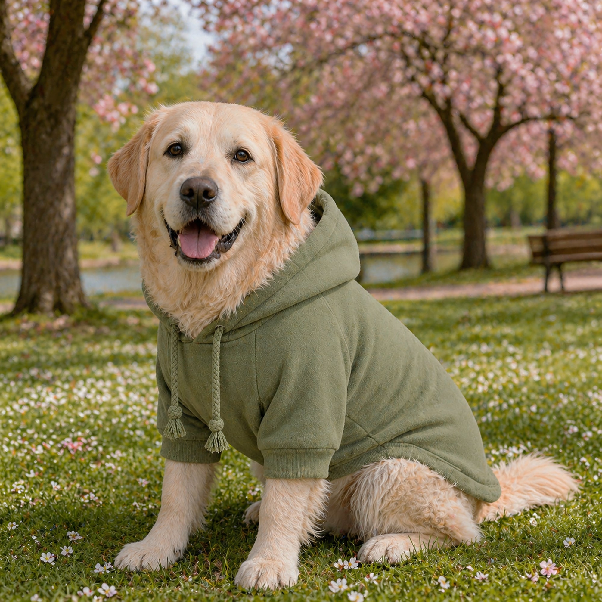 Pet Life ® 'American Classic' Fashion Plush Cotton Hooded Dog Sweater - Green - Image 6