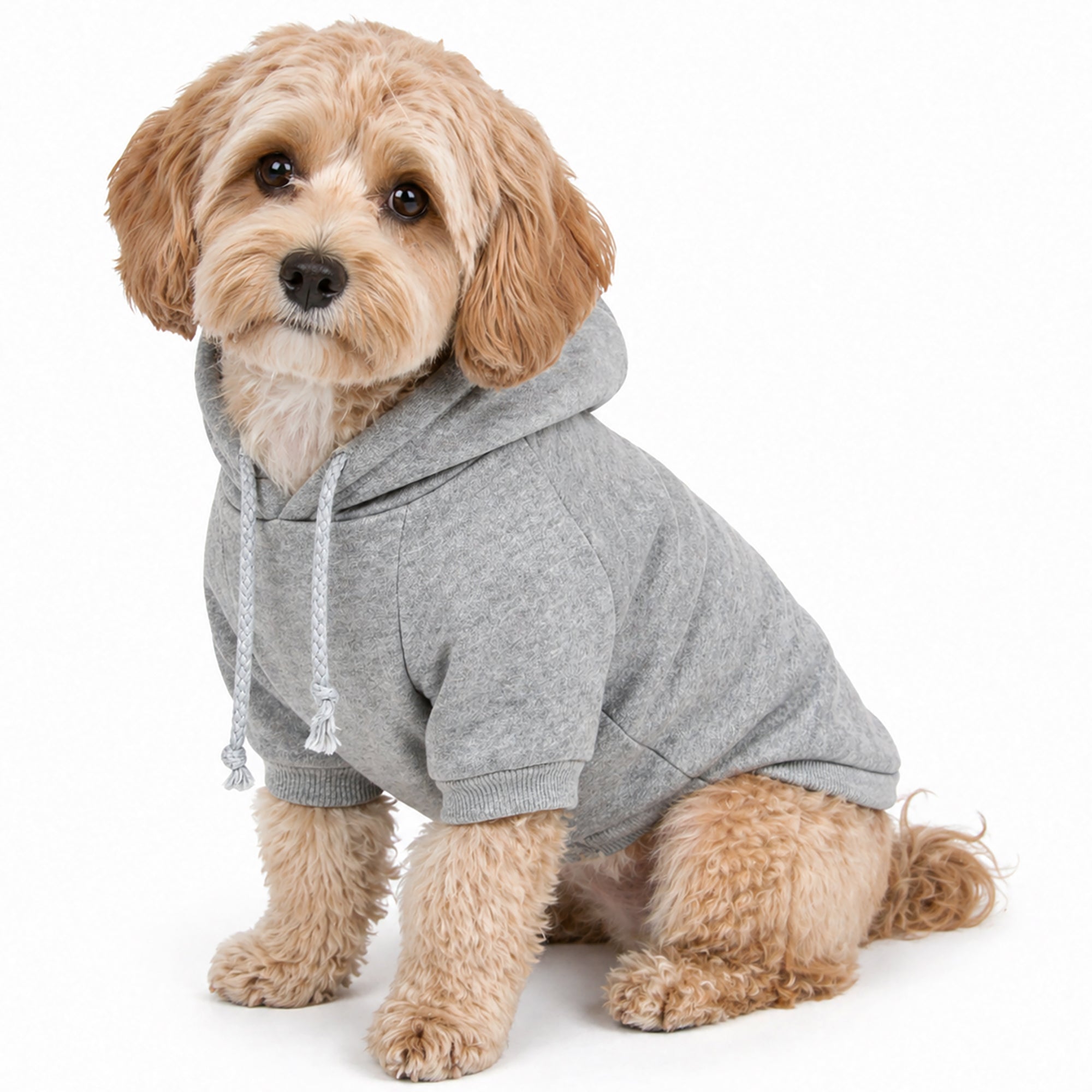 Pet Life ® 'American Classic' Fashion Plush Cotton Hooded Dog Sweater - Grey - Image 2