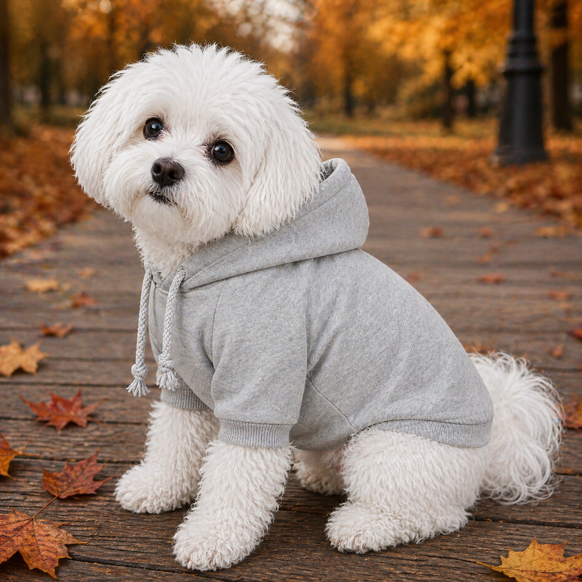 Pet Life ® 'American Classic' Fashion Plush Cotton Hooded Dog Sweater - Grey - Image 6