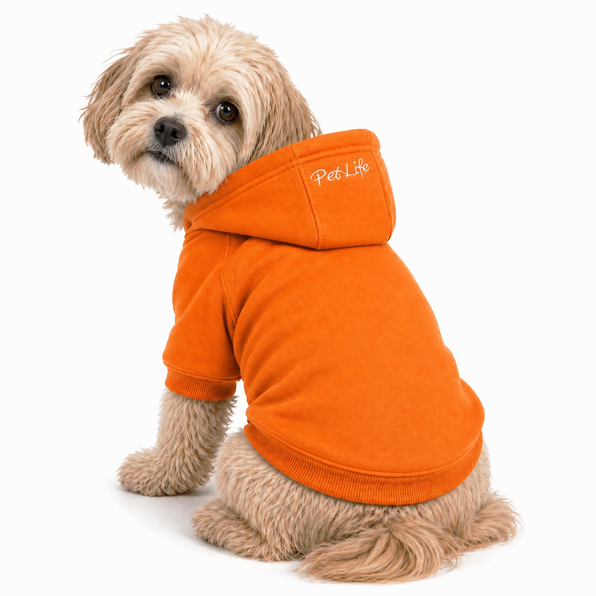 Pet Life ® 'American Classic' Fashion Plush Cotton Hooded Dog Sweater - Orange - Image 4