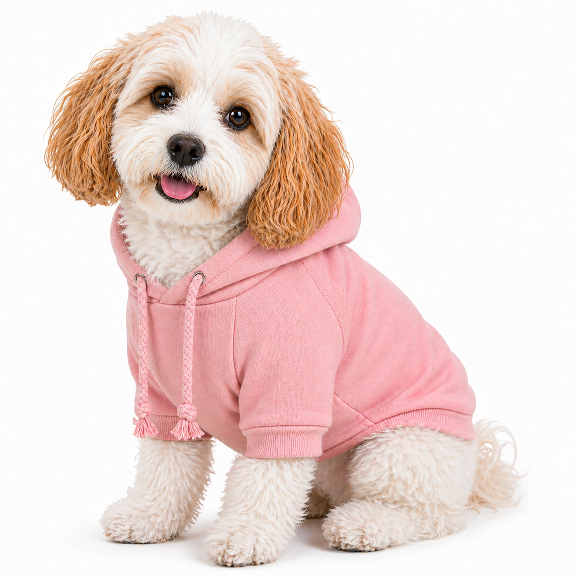 Pet Life ® 'American Classic' Fashion Plush Cotton Hooded Dog Sweater - Pink - Image 2