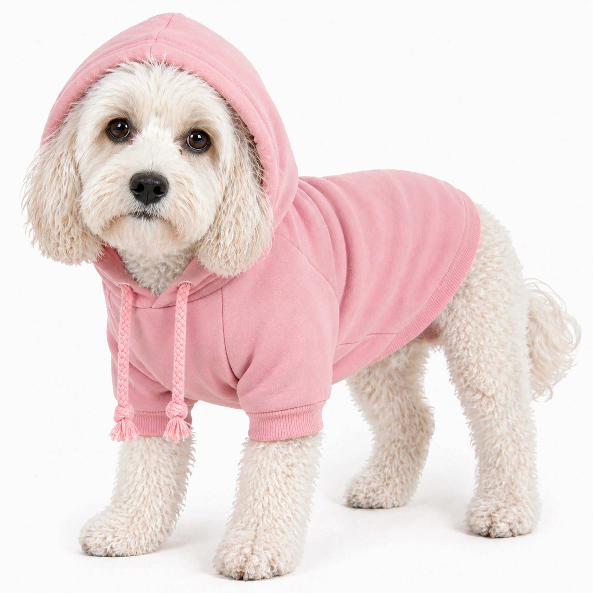Pet Life ® 'American Classic' Fashion Plush Cotton Hooded Dog Sweater - Pink - Image 5
