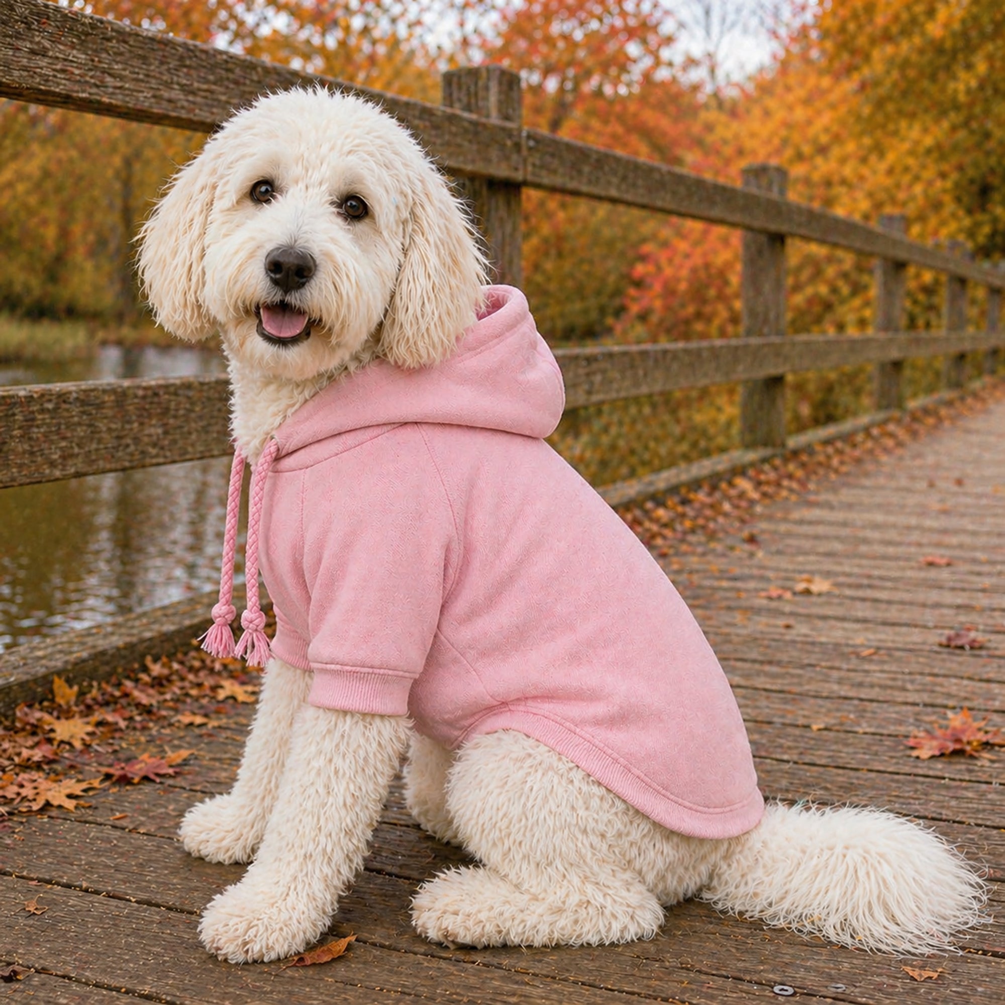 Pet Life ® 'American Classic' Fashion Plush Cotton Hooded Dog Sweater - Pink - Image 6