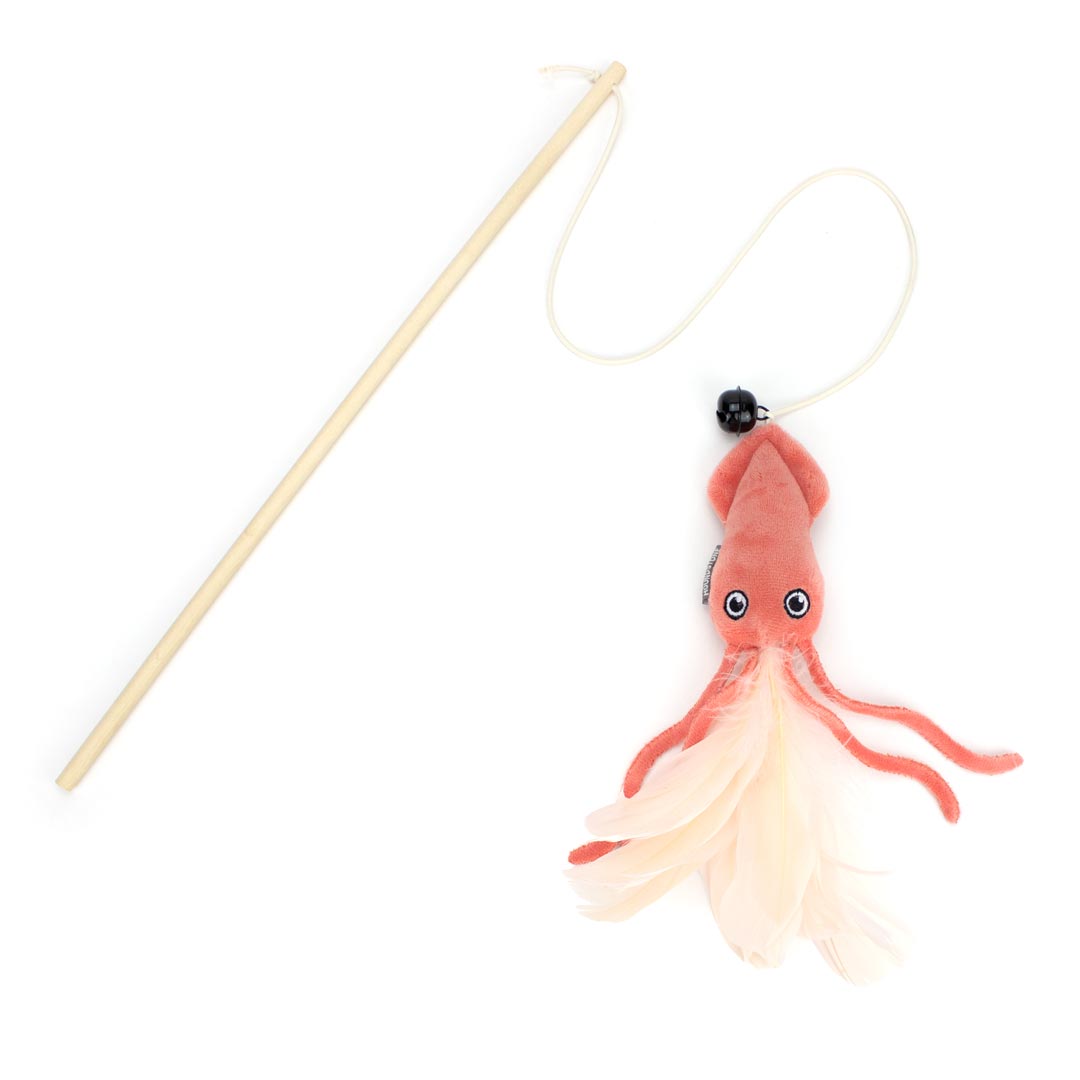houndstone squid cat teaser wand toy