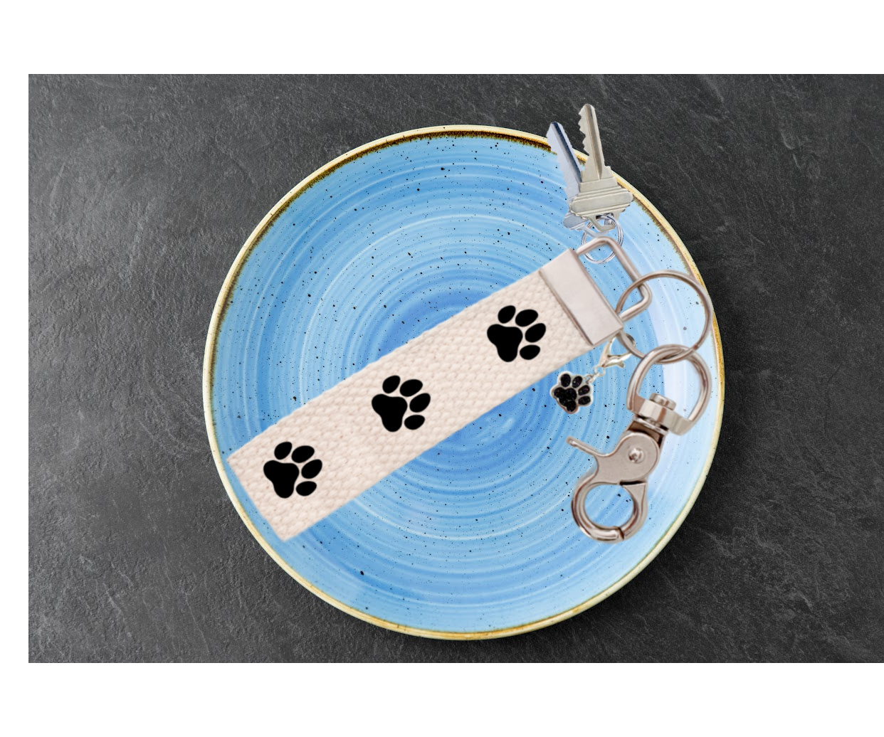 Key Fob Paws, Keychain, Dog Mom, Pet Lover Gift, KeyFob, with Removable Charm, Wristlet - Image 3