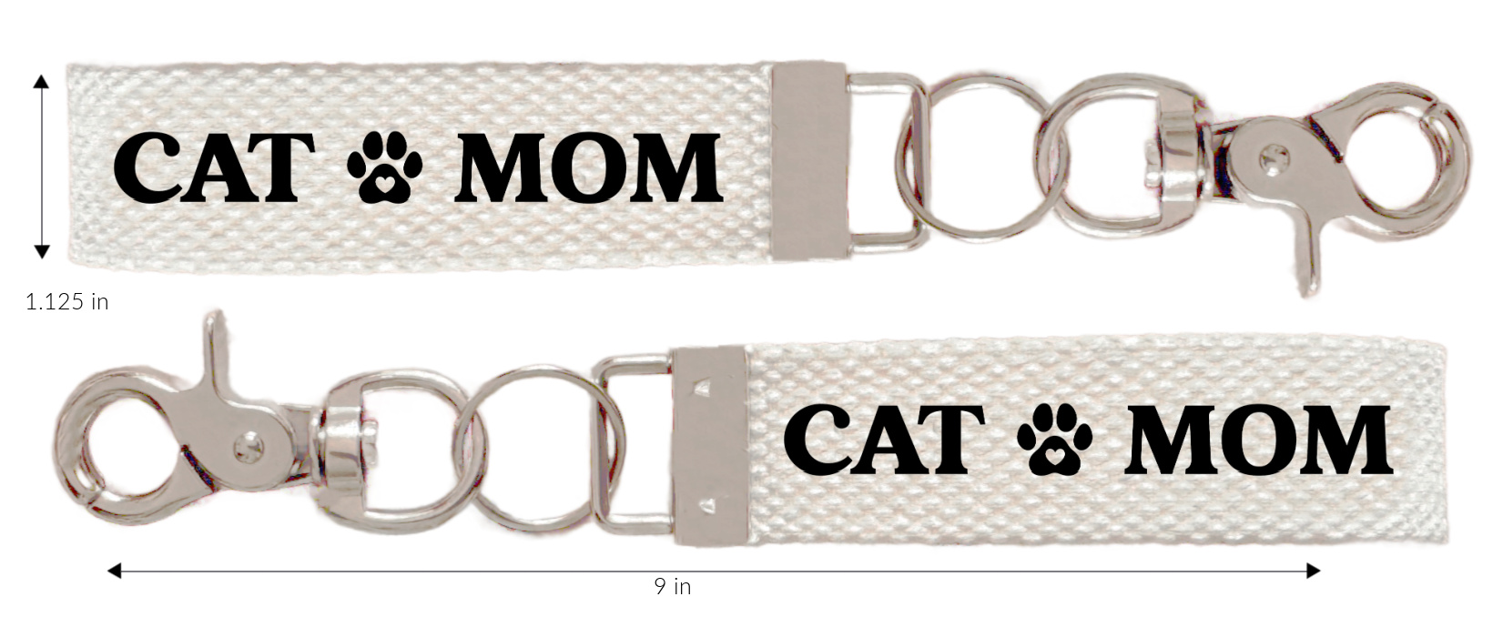Keychain, Key chain, Cat Mom, Pet Lover Gift, Key Fob, with Removable Charm, Wristlet - Image 5