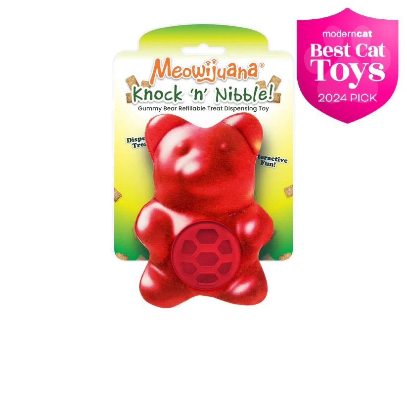Knock 'n' Nibble Gummy Bear - Refillable Treat Dispensing Toy - Image 2