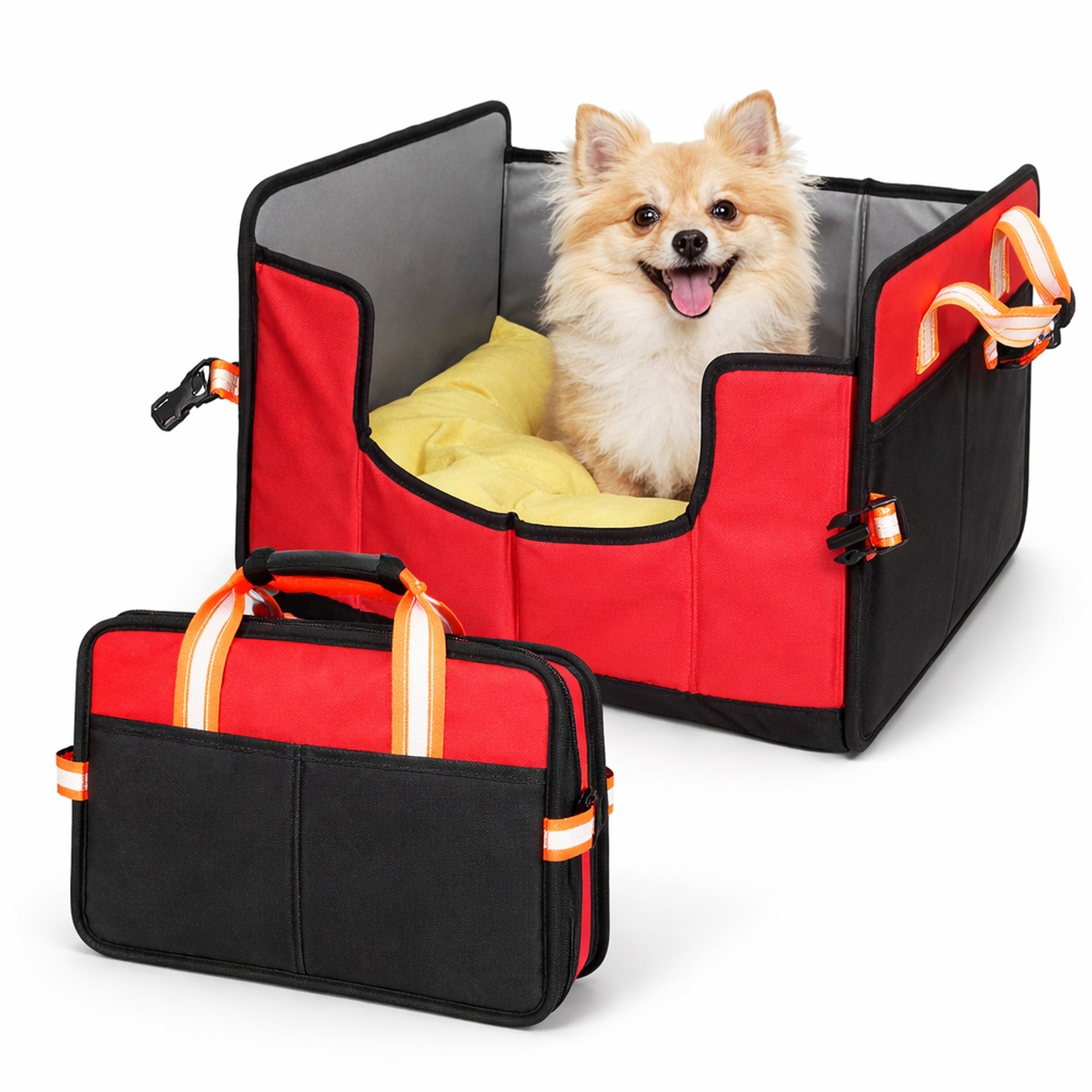 Pet Life ® 'Travel-Nest' Folding Travel Cat and Dog Bed - Red - Image 2