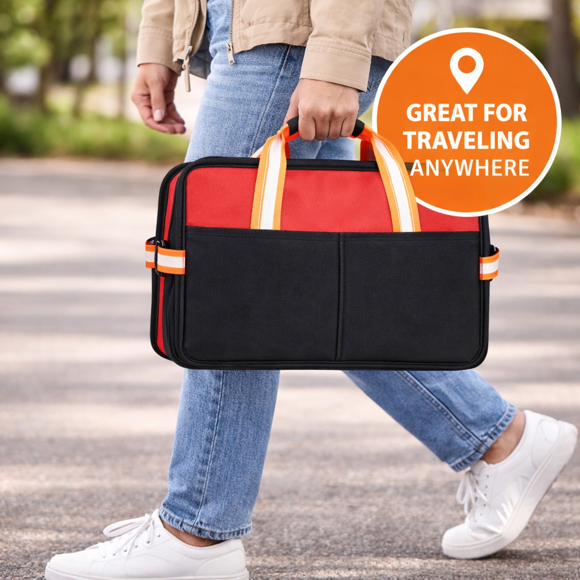 Pet Life ® 'Travel-Nest' Folding Travel Cat and Dog Bed - Red - Image 4