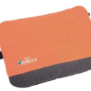 Dog Helios ® 'Combat-Terrain' Cordura-Nyco Reversible Nylon and Polar Fleece Travel Camping Folding Pet Dog Bed Mat - Orange, Grey