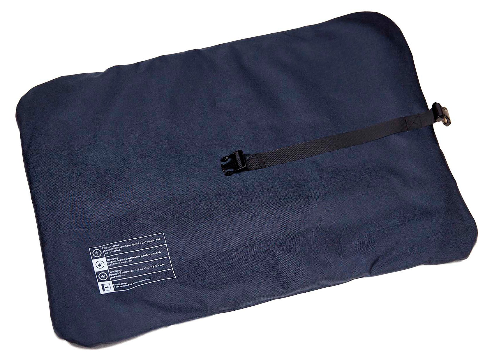 Dog Helios ® 'Combat-Terrain' Cordura-Nyco Reversible Nylon and Polar Fleece Travel Camping Folding Pet Dog Bed Mat - Orange, Grey - Image 3