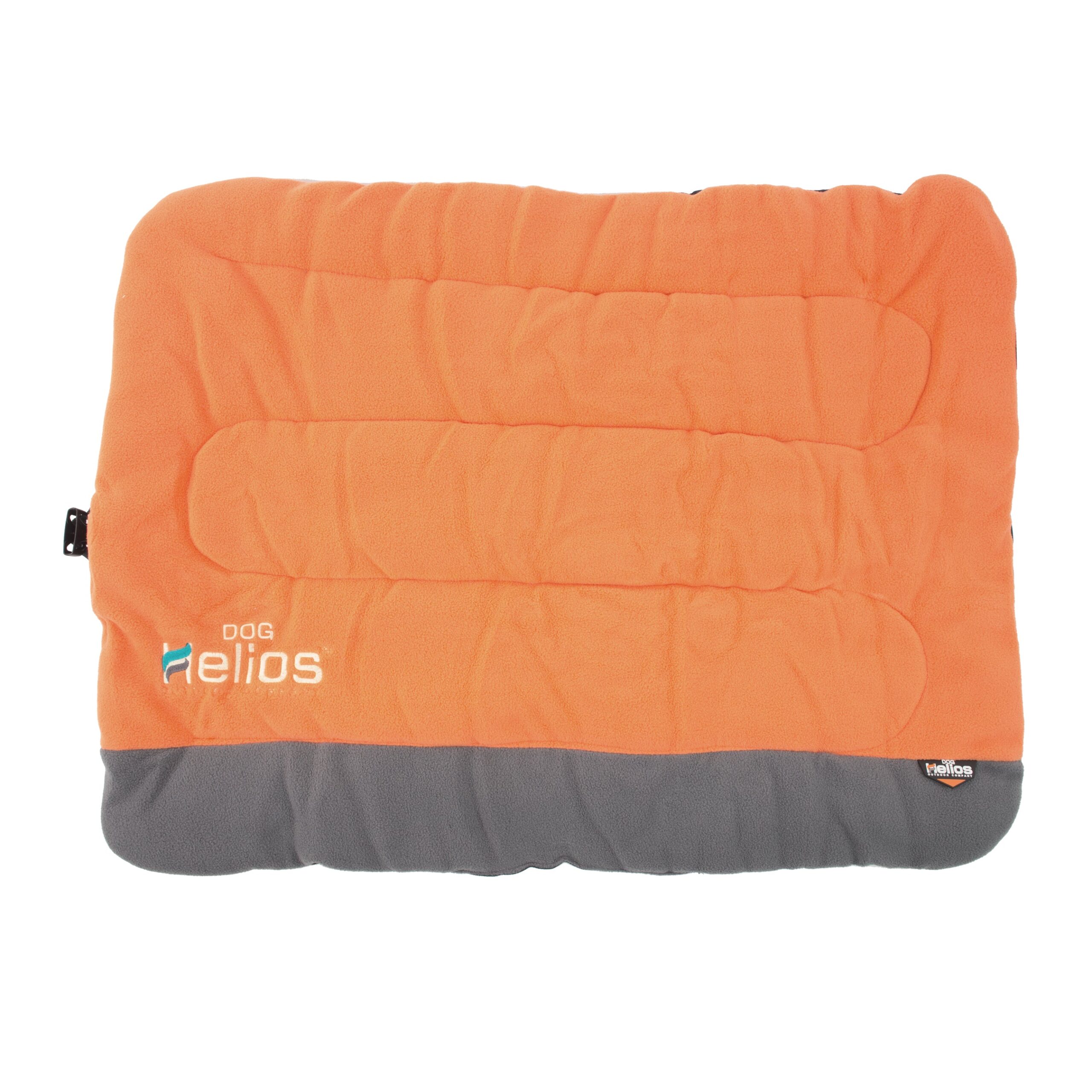 Dog Helios ® 'Combat-Terrain' Cordura-Nyco Reversible Nylon and Polar Fleece Travel Camping Folding Pet Dog Bed Mat - Orange, Grey - Image 6