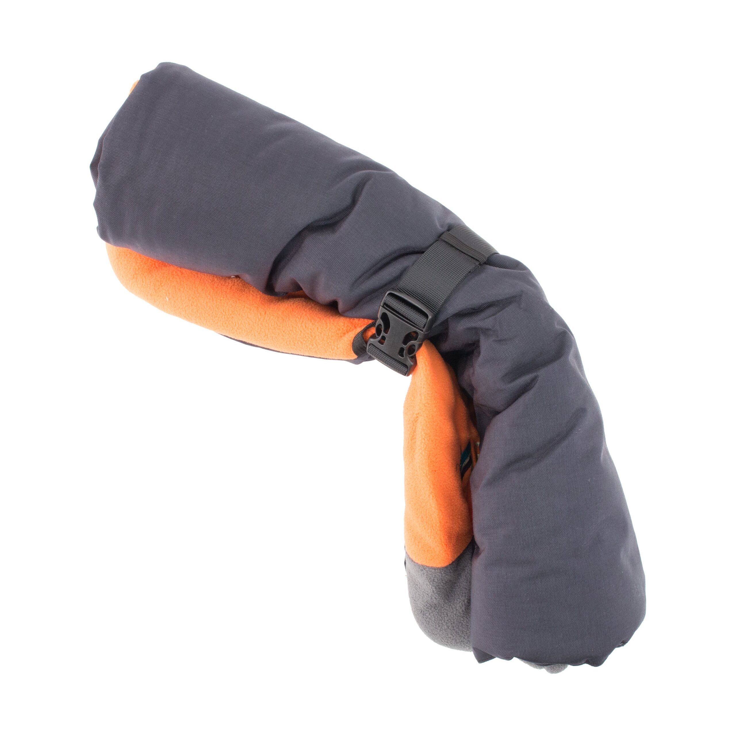 Dog Helios ® 'Combat-Terrain' Cordura-Nyco Reversible Nylon and Polar Fleece Travel Camping Folding Pet Dog Bed Mat - Orange, Grey - Image 8