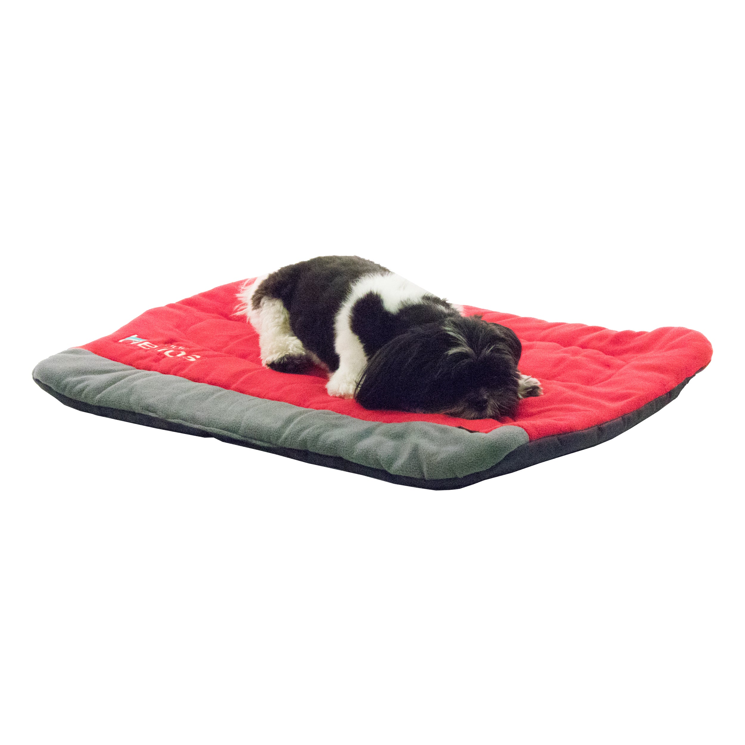 Dog Helios ® 'Combat-Terrain' Cordura-Nyco Reversible Nylon and Polar Fleece Travel Camping Folding Pet Dog Bed Mat - Red, Grey - Image 10