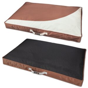 Dog Helios 'Immortal-Trek' Waterproof Rectangular Travel Dog Bed Mat - Brown