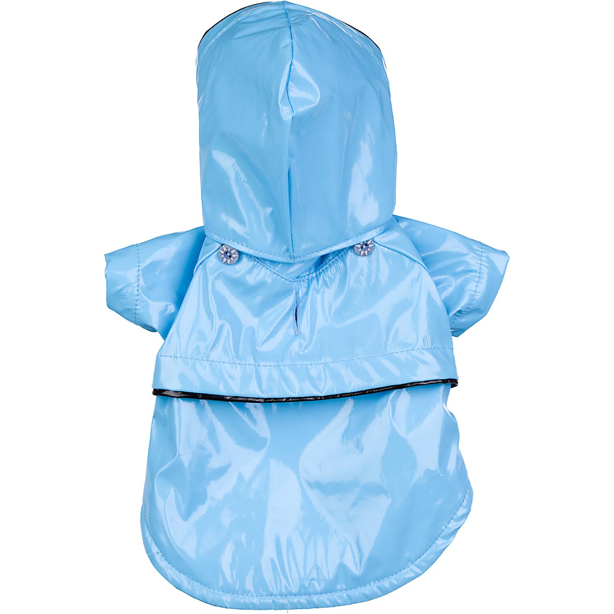 Pet Life ® 'Baby Blue' Waterproof Adjustable Dog Raincoat Jacket w/ Removable Hood - Image 10