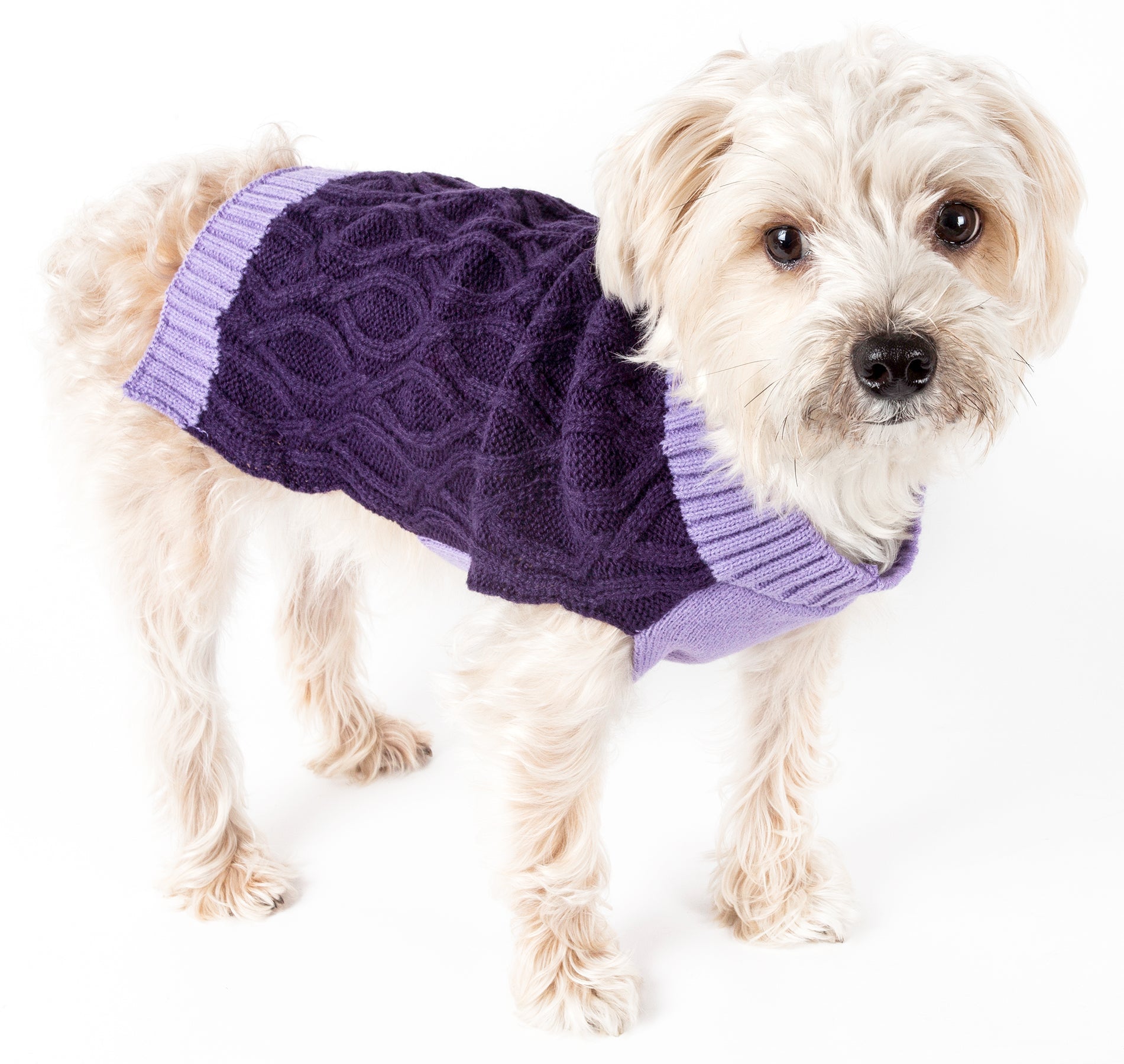 Pet Life ® Oval Weaved Heavy Knitted Fashion Designer Dog Sweater - Image 3