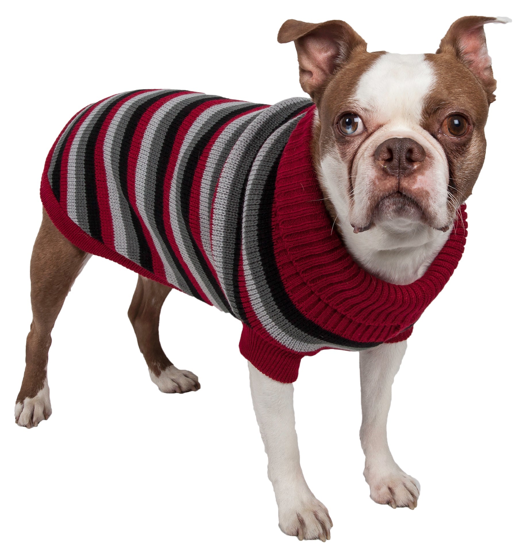 Pet Life ® 'Polo-Casual Lounge' Cable Knitted Designer Turtle Neck Dog Sweater - Image 2
