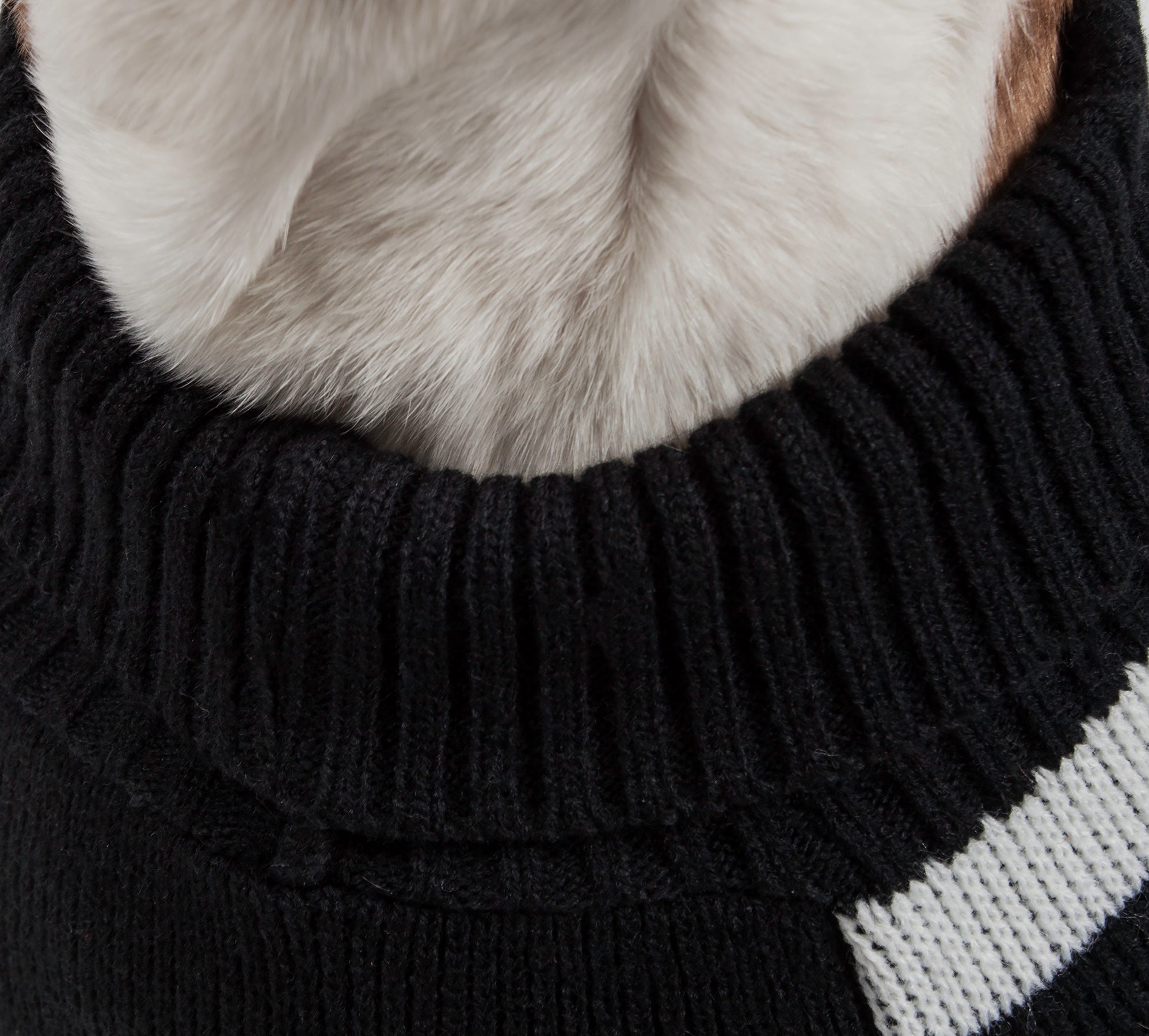 Pet Life ® Dog Patterned Fashion Striped Ribbed Turtle Neck Dog Sweater - Image 7