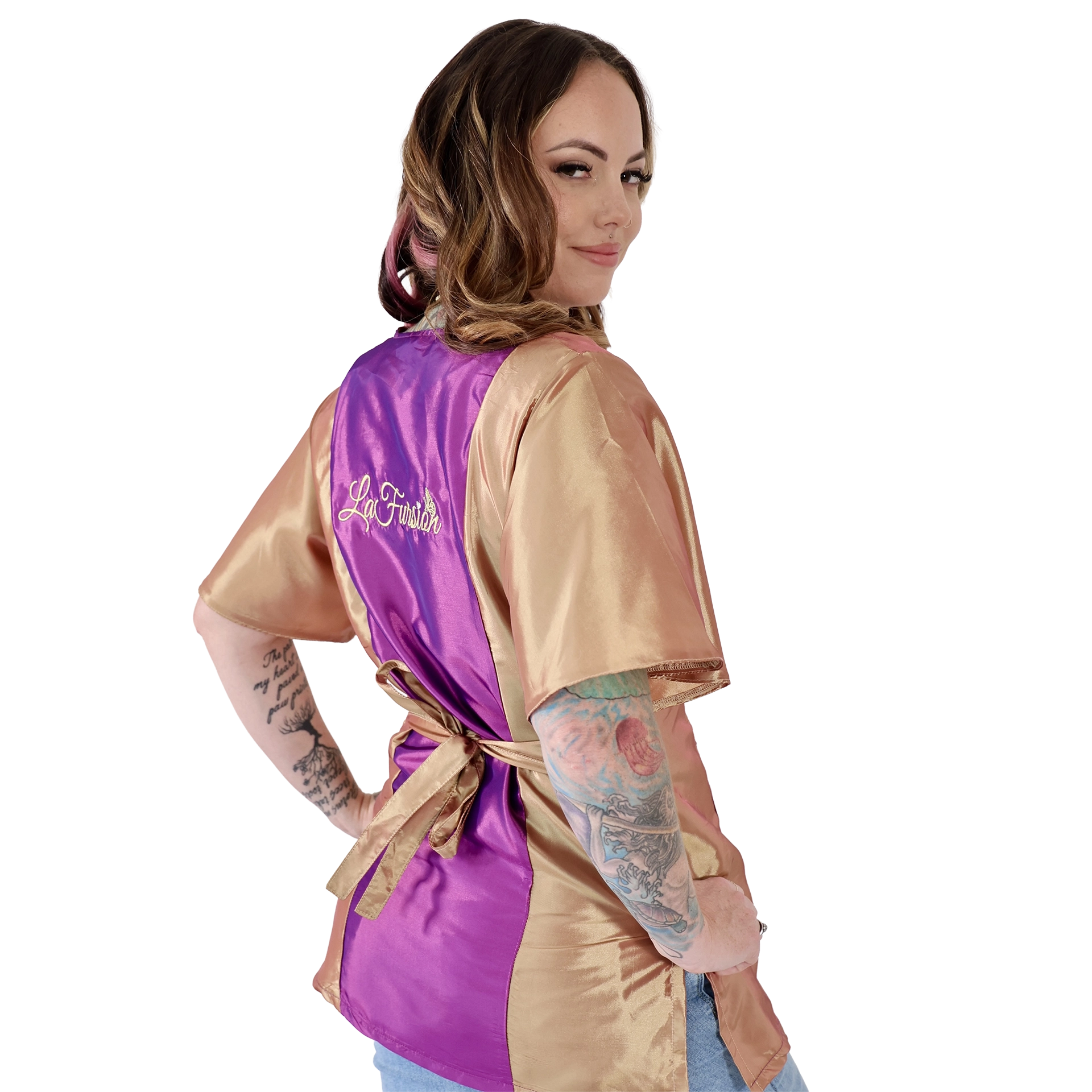 Salon Classic Smocks Violet and Gold by LaFursion - Image 4