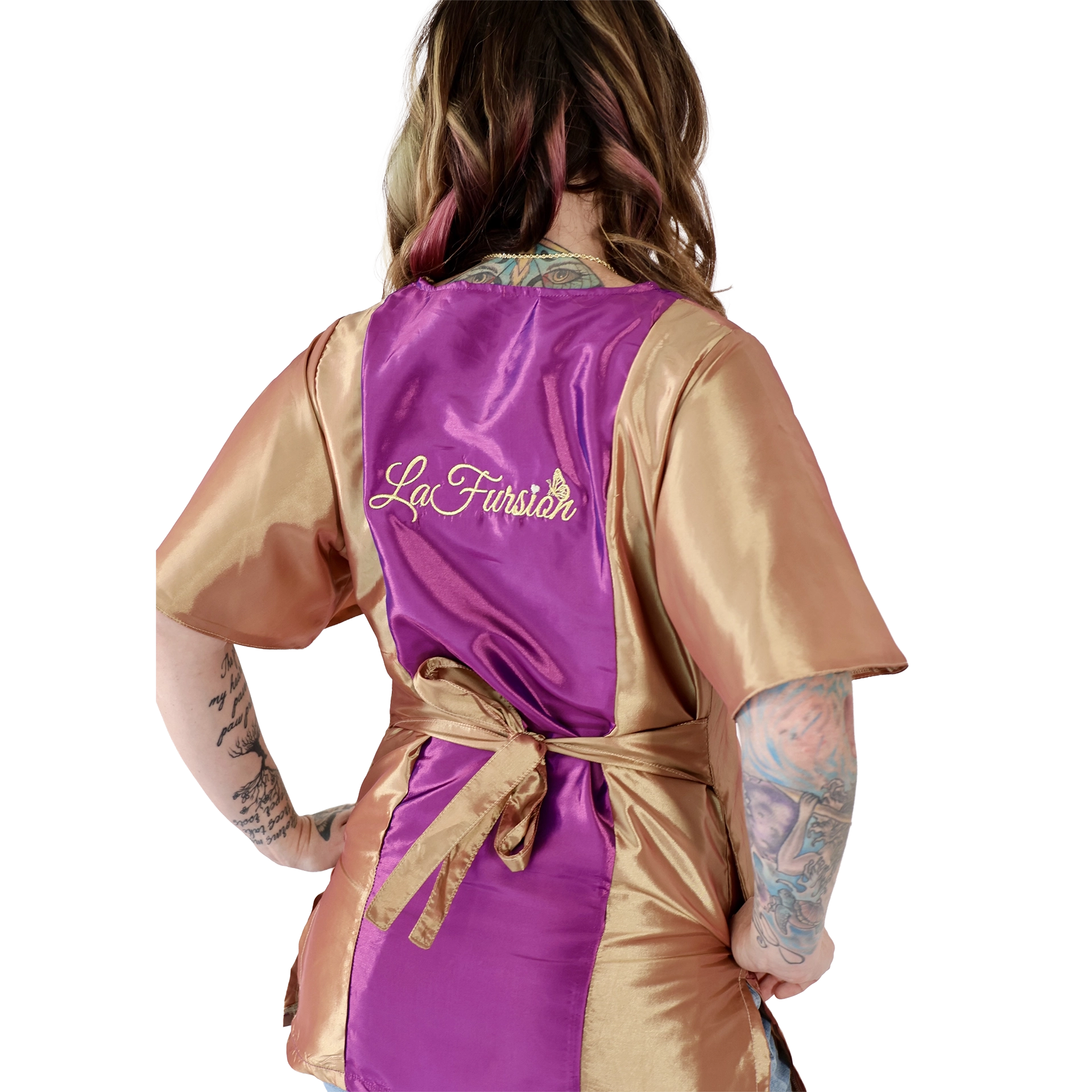 Salon Classic Smocks Violet and Gold by LaFursion - Image 3