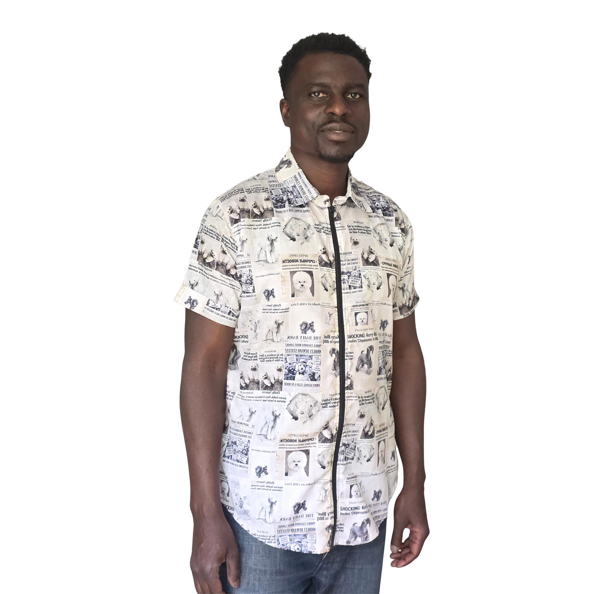 Newspaper Unisex Smock (till hip) by LaFursion - Image 2