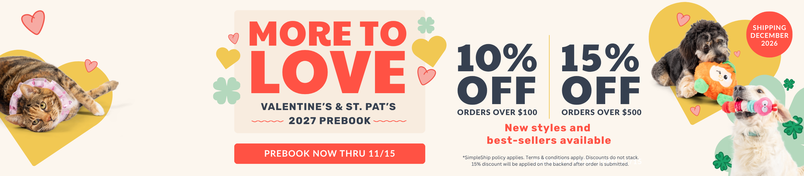 Huxley & Kent Valentine's & St. Pat's Prebook Site