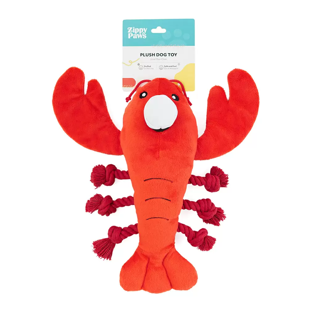 ZippyPaws Luca the Lobster Plush Dog Toy - Image 6
