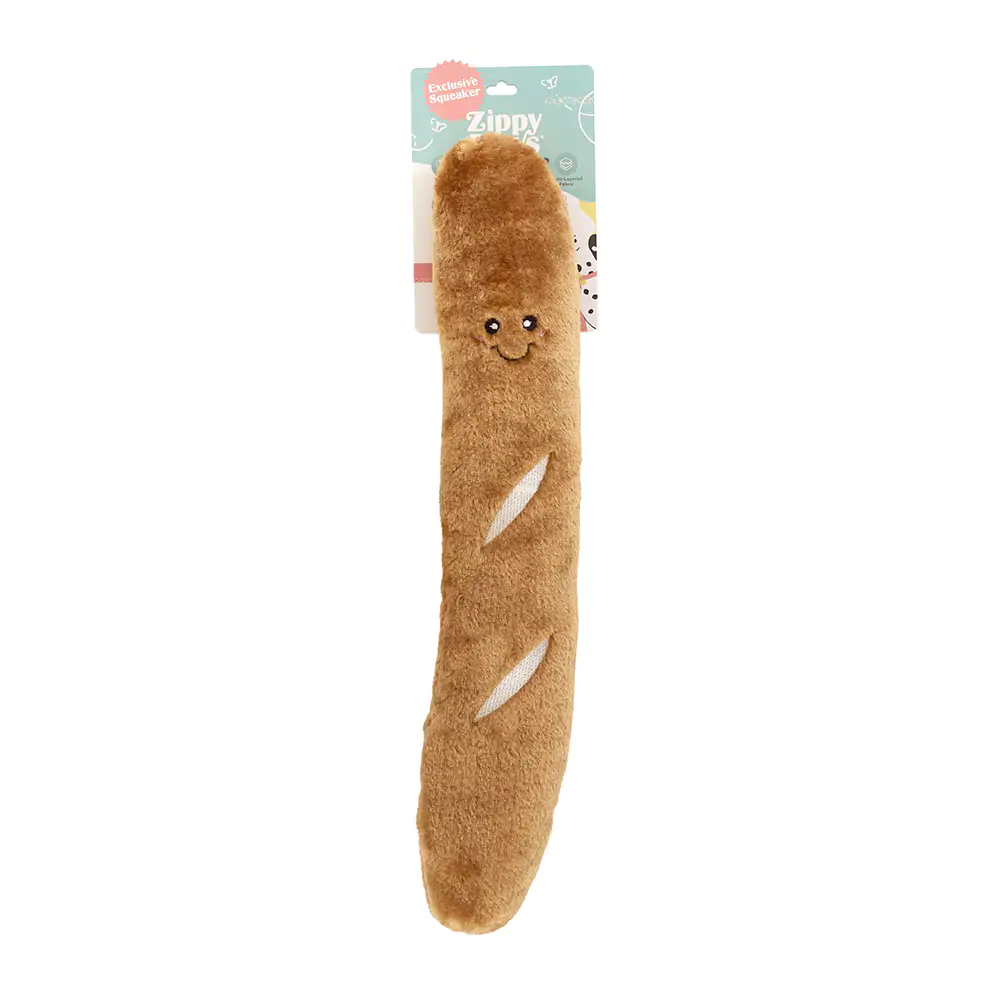 ZippyPaws Jigglerz Baguette Plush Dog Toy - Image 5