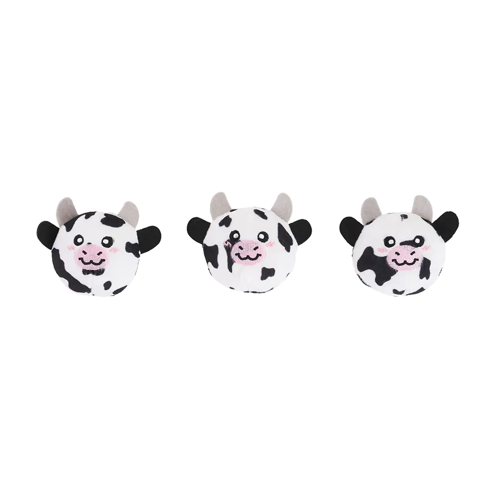 ZippyPaws Burrow Cow Barn Interactive Plush Dog Toy - Image 3
