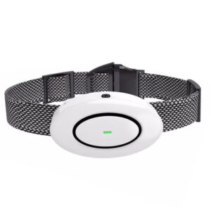 Pet Life ® Barksafe LED 1-to-3 Dog 1,200 Foot Range 7-Level Vibration and Sound Training Dog Collar Additional Receiver - Black/White