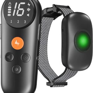 Pet Life ® Ellipse LED 1-to-3 Dog 550-Yard Range 16-Level Vibration Sound and Stimulation Training Dog Collar