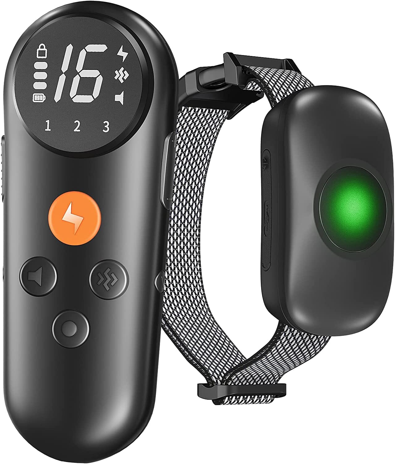 Pet Life ® Ellipse LED 1-to-3 Dog 550-Yard Range 16-Level Vibration Sound and Stimulation Training Dog Collar